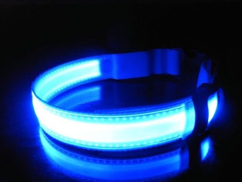 LED kutya nyakörv világító kutyanyakörv Kék XL