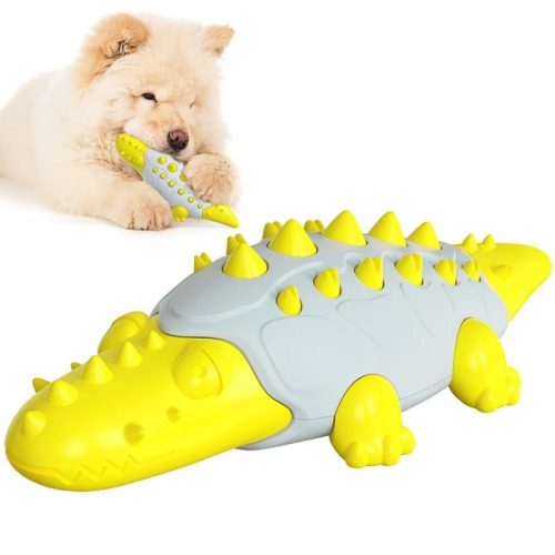 Krokodilos rágójáték kutyáknak sárga