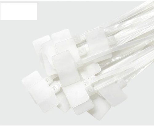 Színes címkés kábelkötegelő (100 db) - - Fehér