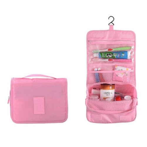 Vízálló kozmetikai táska utazáshoz Rózsaszín