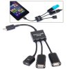 3 az 1-ben Micro USB HUB DUPLA USB 2.0 OTG ADAPTER